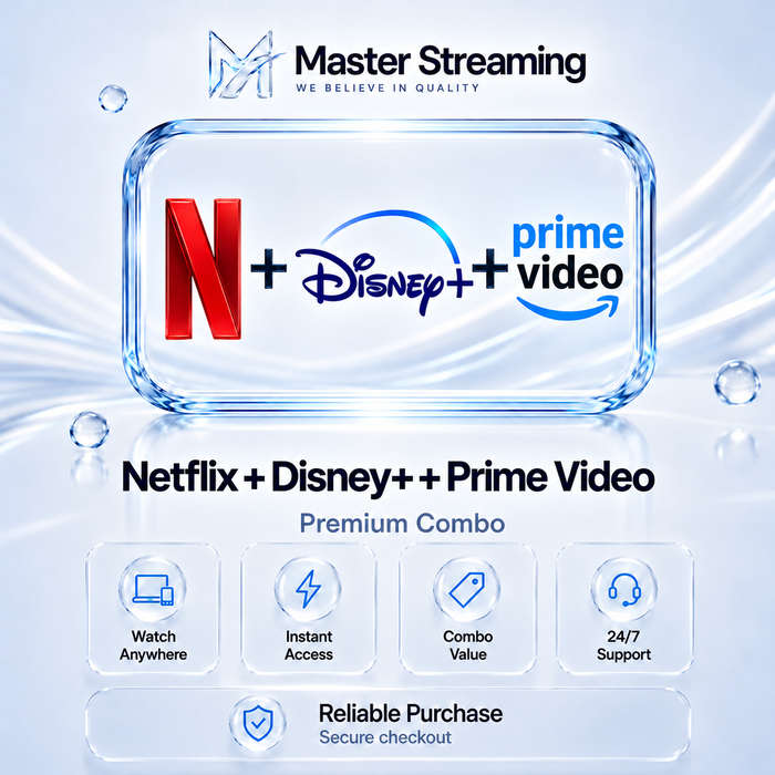 Netflix + Prime Video + Disney+ Premium Combo
