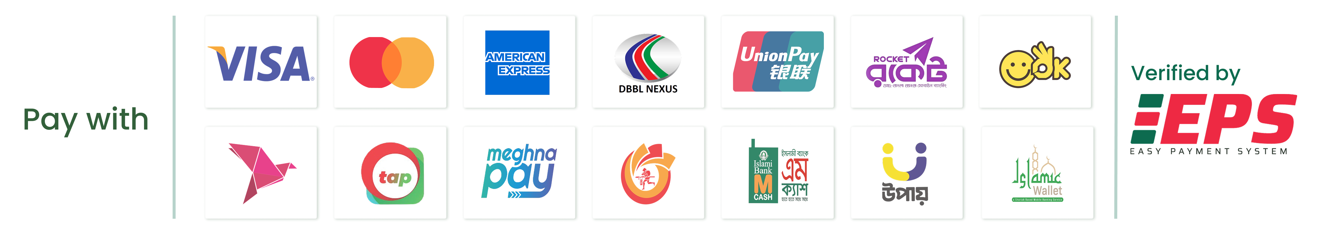 Payment methods supported through EPS